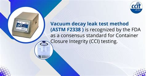 vacuum package test|f2338 vacuum leak test.